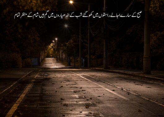 alone night poetry in urdu